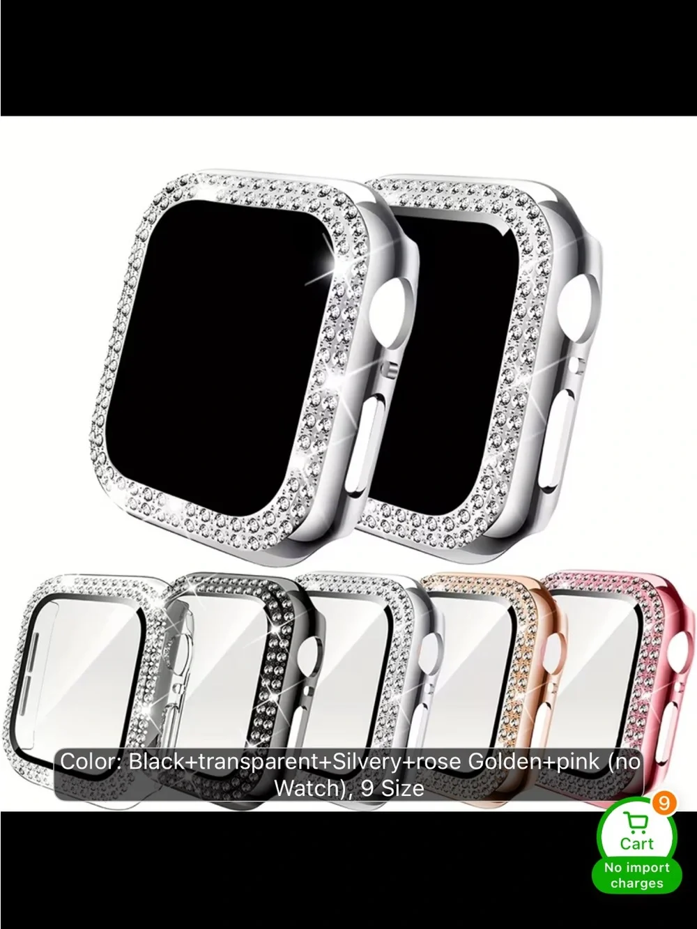 Rhinestone Apple Watch Bezel Covers - Set of 5